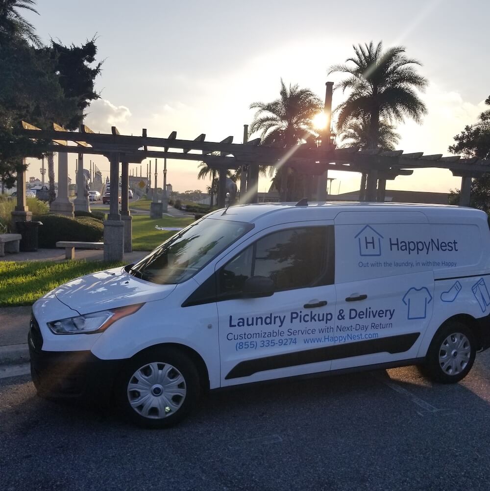Tampa is the first west coast location for HappyNest Laundry Service!